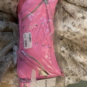 Aldo Pink Shoulder Bag with Silver Hardware